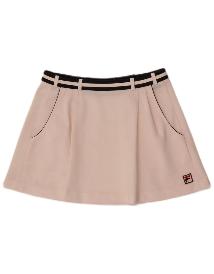 Fila Womens Mini Tennis Skirt UK 12 Medium White Striped Polyester