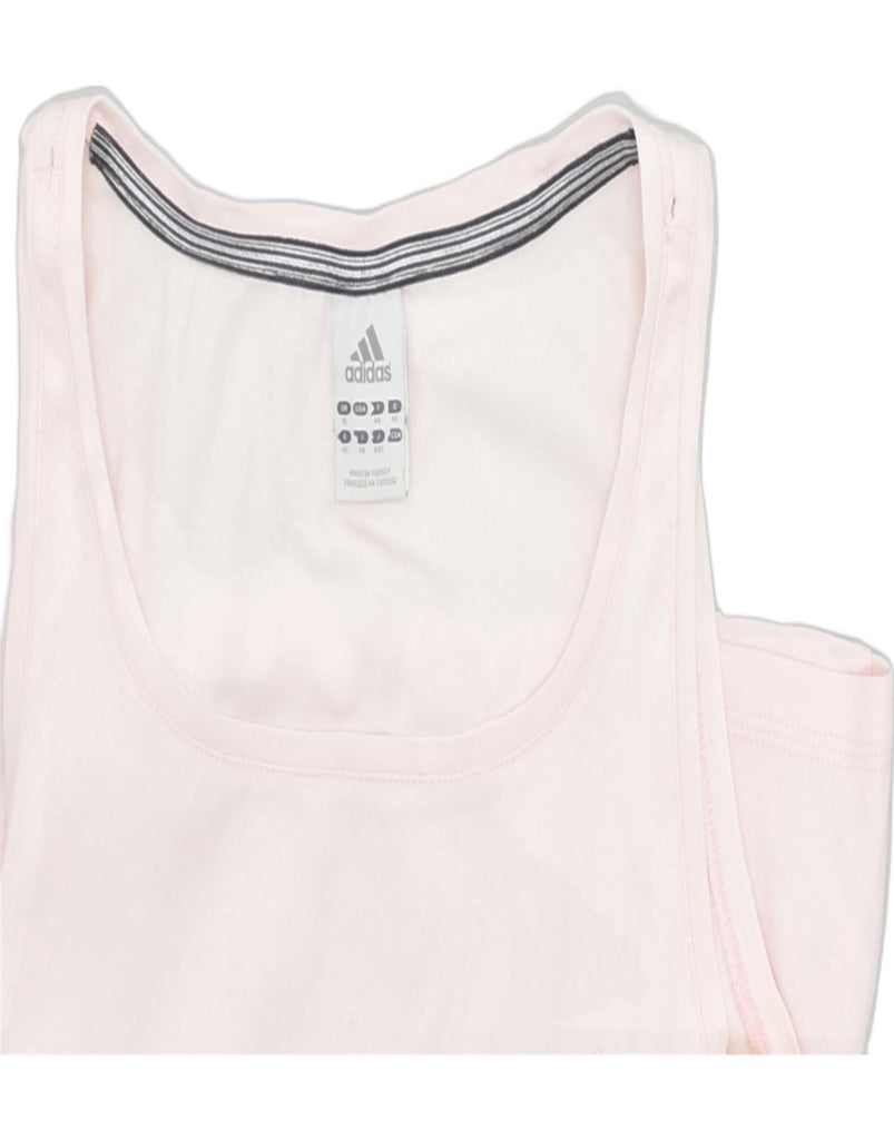 ADIDAS Womens Vest Top UK 16 Large Pink Cotton | Vintage | Thrift | Second-Hand | Used Clothing | Messina Hembry 