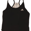 Adidas Womens Crop Vest Top UK 12 Medium Black Polyester