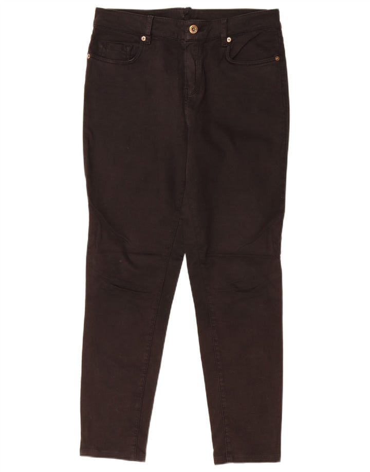 Massimo Dutti Womens Crop Skinny Jeans EU 40 Medium W30 L26 Black