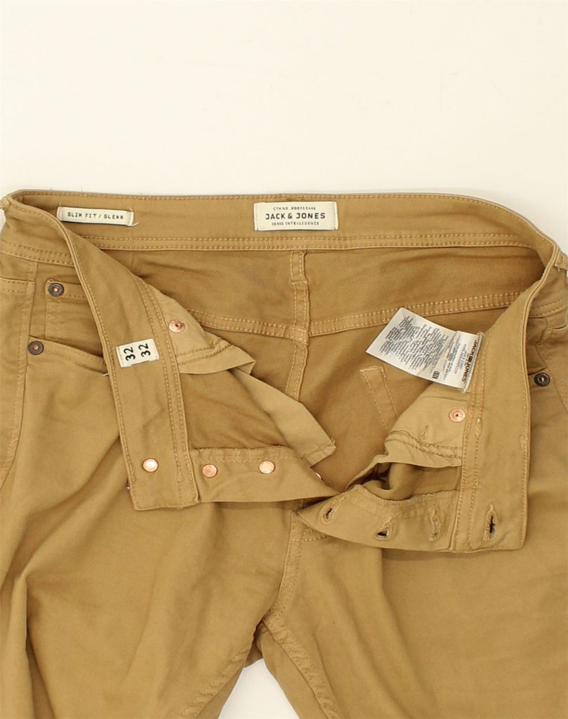 JACK & JONES Mens GLENN Slim Jeans W31 L32 Brown Cotton | Vintage Jack & Jones | Thrift | Second-Hand Jack & Jones | Used Clothing | Messina Hembry 