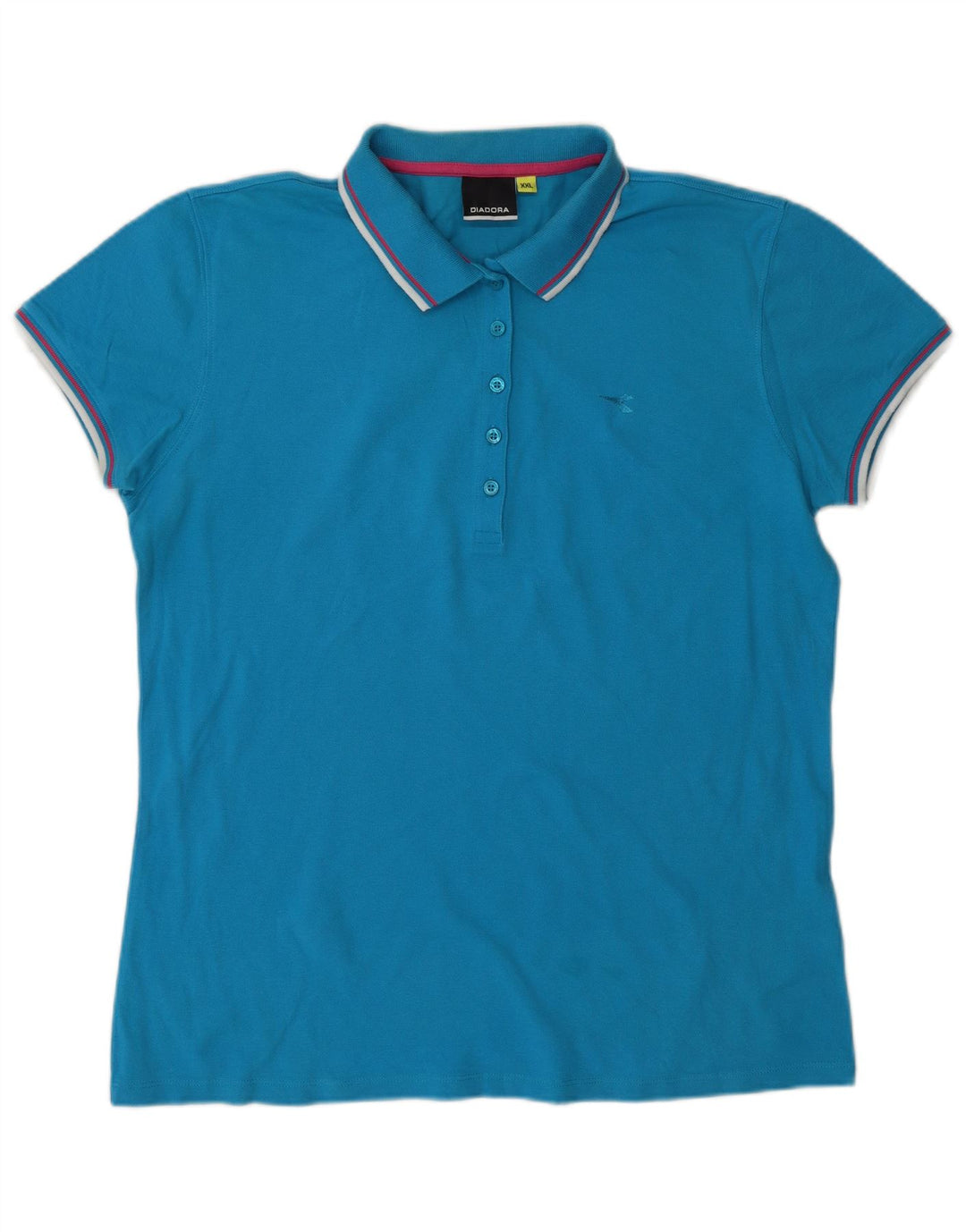 DIADORA Womens Polo Shirt UK 20 2XL Blue