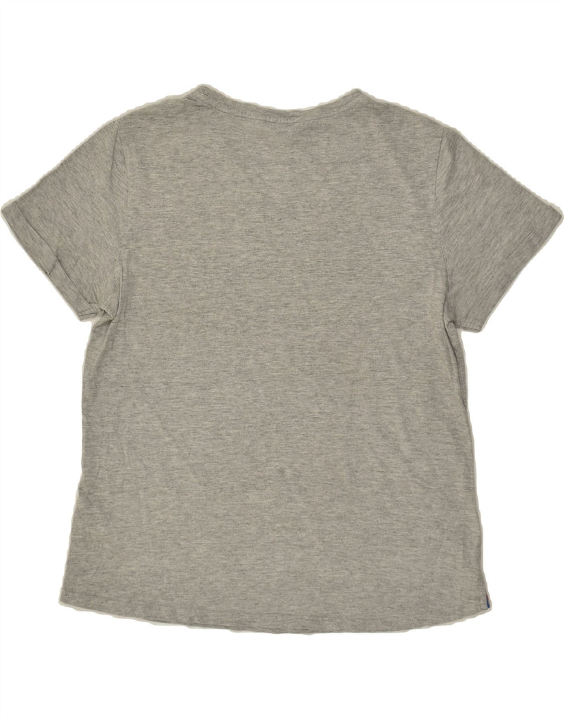 CREW CLOTHING Womens T-Shirt Top UK 14 Large Grey Cotton | Vintage Crew Clothing | Thrift | Second-Hand Crew Clothing | Used Clothing | Messina Hembry 