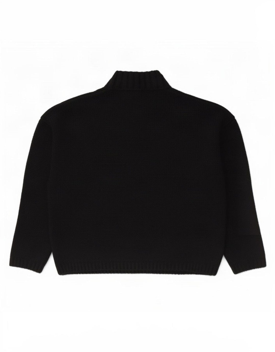St. Bernard Womens Turtle Neck Jumper Sweater UK 14 Large Black Wool