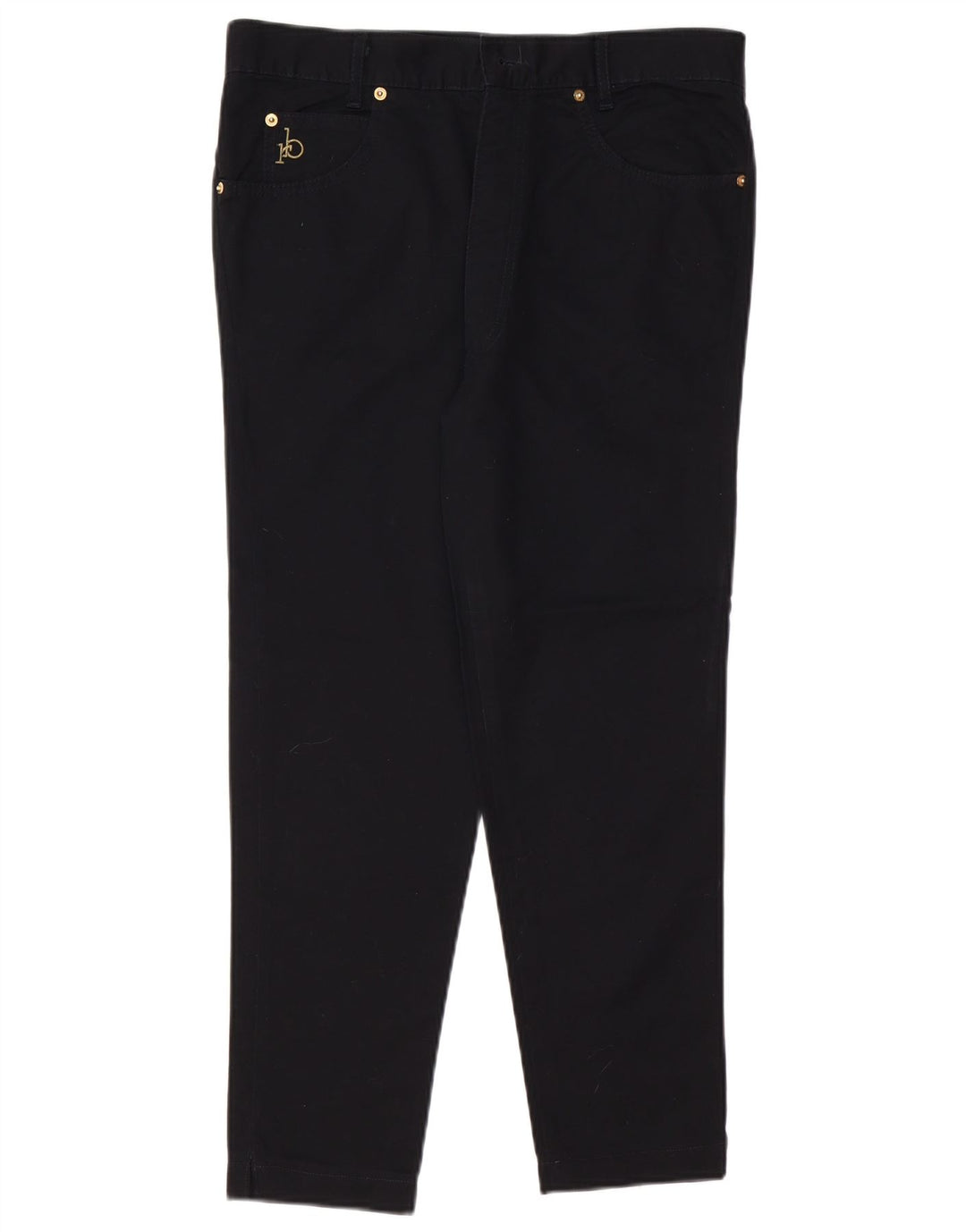 ROCCOBAROCCO Womens Slim Cropped Jeans IT 48 XL W34 L25 Black Cotton