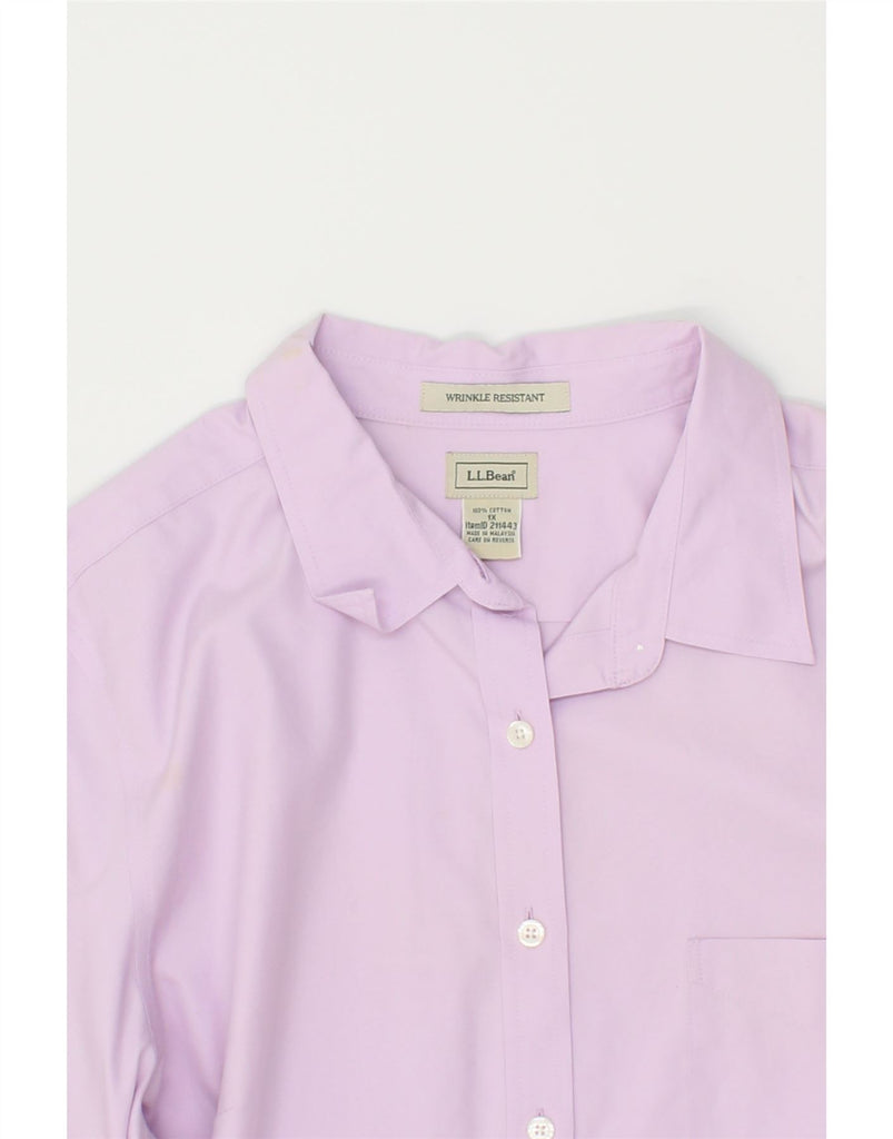 L.L.BEAN Womens Shirt UK 18 XL Purple Cotton | Vintage L.L.Bean | Thrift | Second-Hand L.L.Bean | Used Clothing | Messina Hembry 