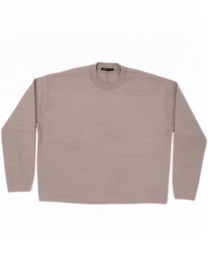 Zara Womens Top Long Sleeve UK 14 Medium Grey