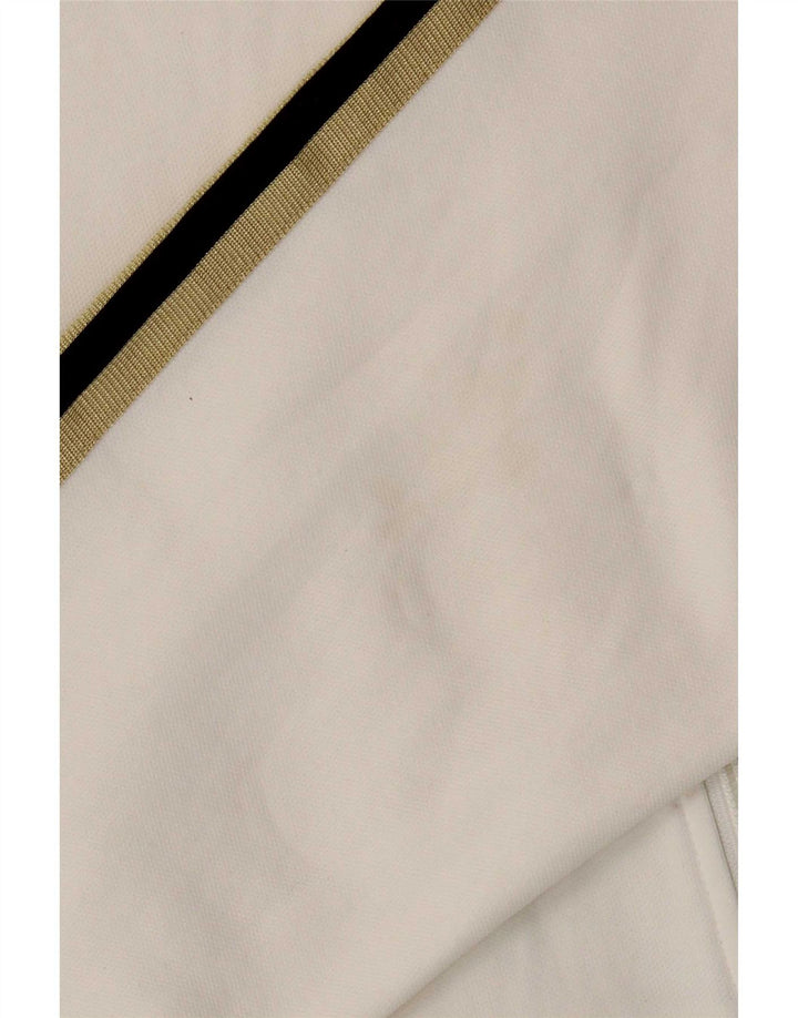 Adidas Mens Tracksuit Top Jacket Medium White Colourblock Polyester
