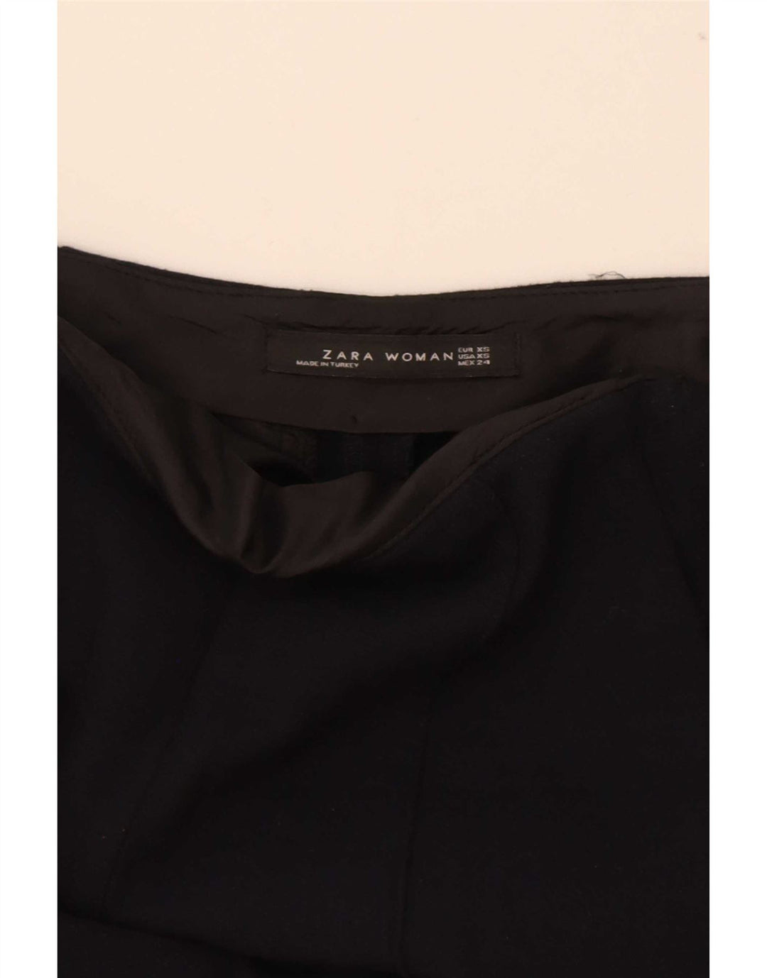 Zara Womens Slim Suit Trousers XS W25 L27 Black Polyester