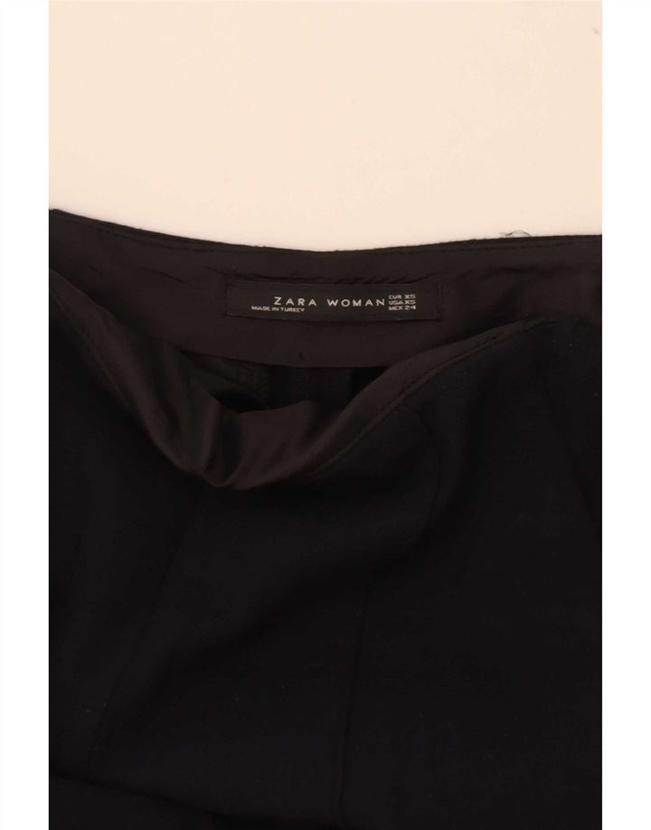Zara Womens Slim Suit Trousers XS W25 L27 Black Polyester