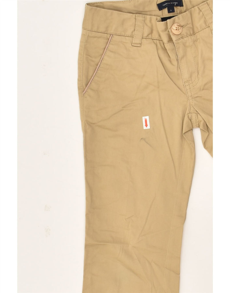 TOMMY HILFIGER Girls Flare Chino Trousers 5-6 Years W22 L19  Beige Cotton | Vintage Tommy Hilfiger | Thrift | Second-Hand Tommy Hilfiger | Used Clothing | Messina Hembry 