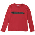 Guess Womens Graphic Top Long Sleeve UK 12 Medium Burgundy Colourblock
