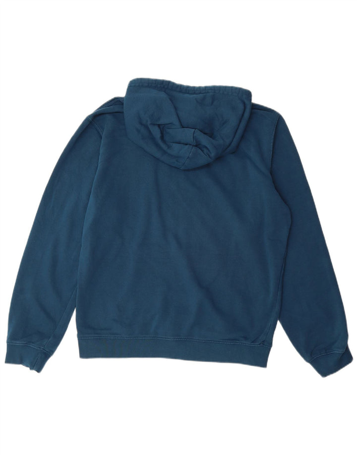 CHAMPION Mens Graphic Hoodie Jumper Medium Blue Cotton