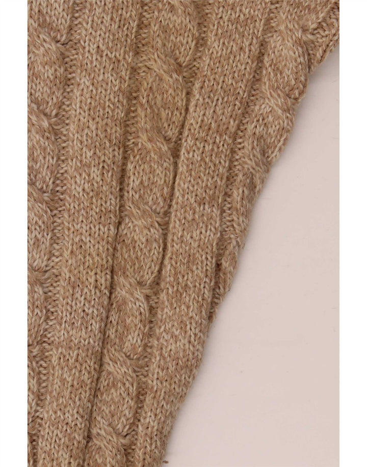Lebole Mens Crew Neck Jumper Sweater IT 50 Medium Beige Flecked Wool