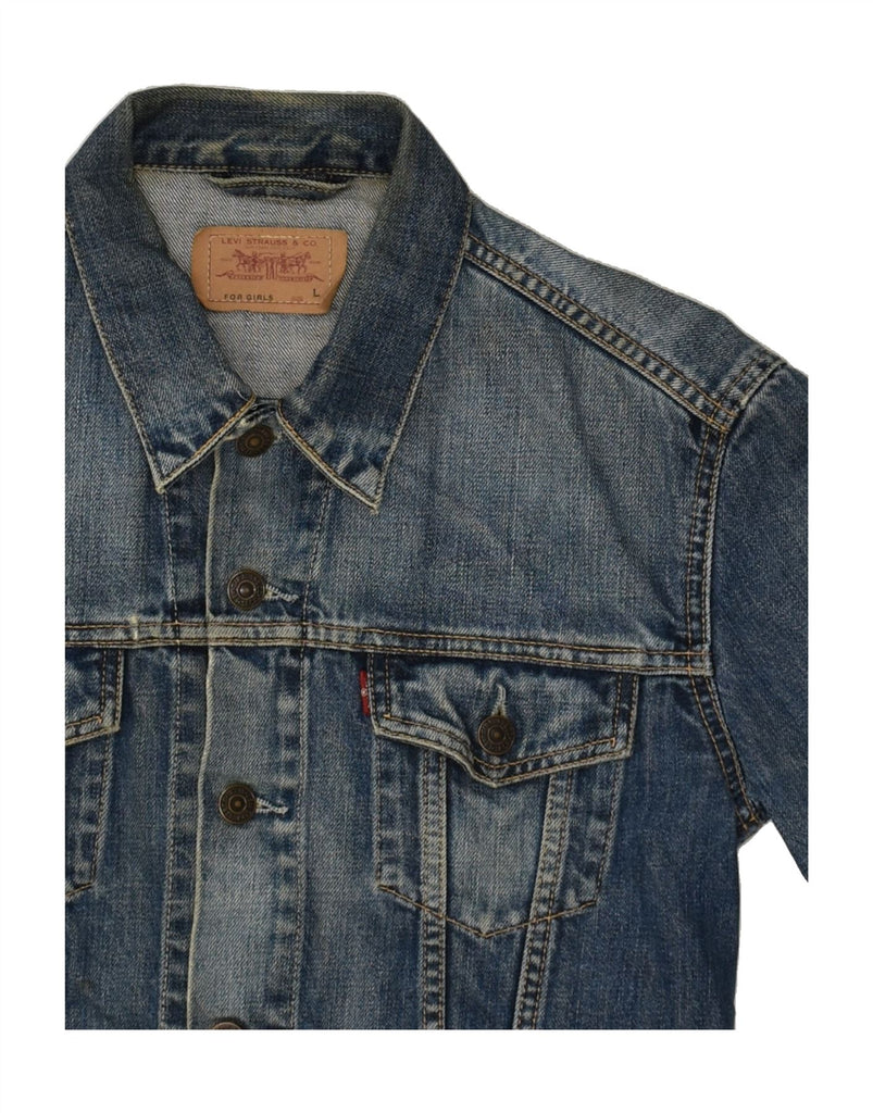 LEVI'S Girls Denim Jacket 12-13 Years Large Blue Cotton | Vintage Levi's | Thrift | Second-Hand Levi's | Used Clothing | Messina Hembry 