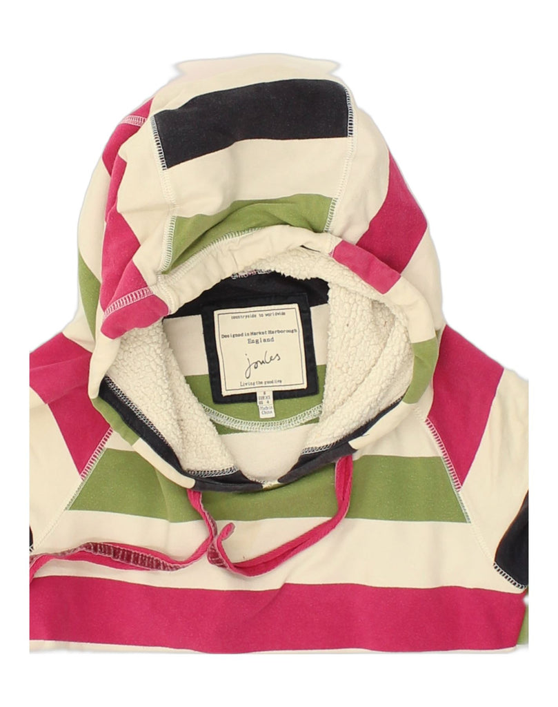 JOULES Womens Hoodie Jumper UK 8 Small  Multicoloured Striped Cotton | Vintage Joules | Thrift | Second-Hand Joules | Used Clothing | Messina Hembry 