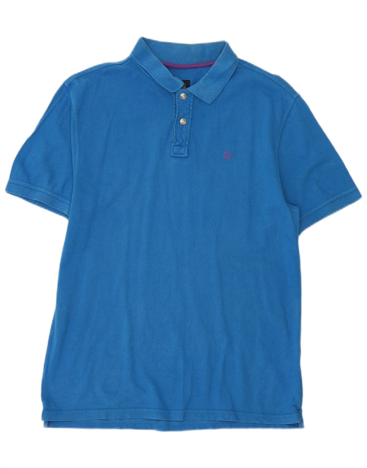Crew Clothing Mens Polo Shirt Large Blue Cotton