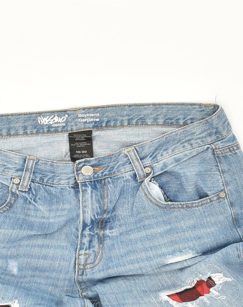 MOSSIMO Womens Boyfriend Distressed Slim Jeans US 10 Large W30 L32 Blue | Vintage Mossimo | Thrift | Second-Hand Mossimo | Used Clothing | Messina Hembry 