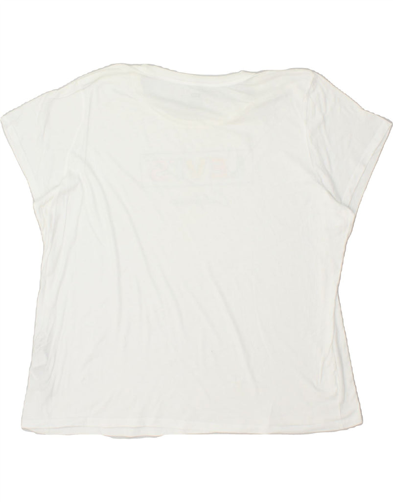 LEVI'S Womens Graphic T-Shirt Top UK 24 3XL White Cotton Vintage Levi's and Second-Hand Levi's from Messina Hembry 