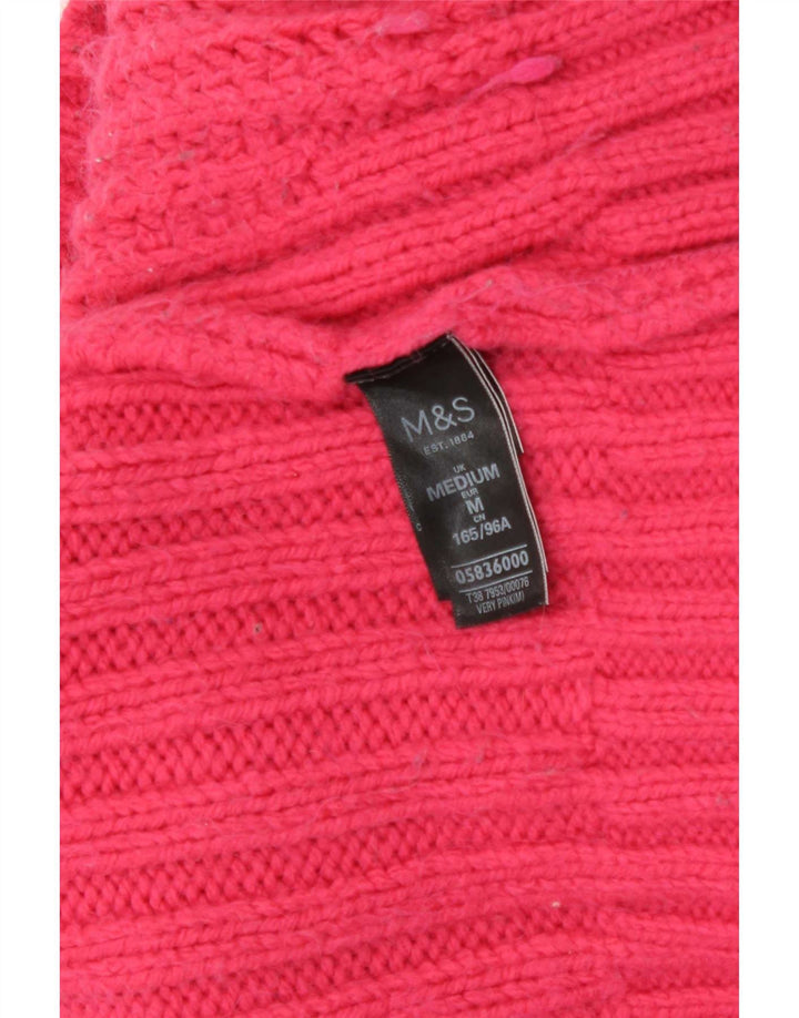 Marks & Spencer Womens Turtle Neck Jumper Sweater UK 12 Medium Pink