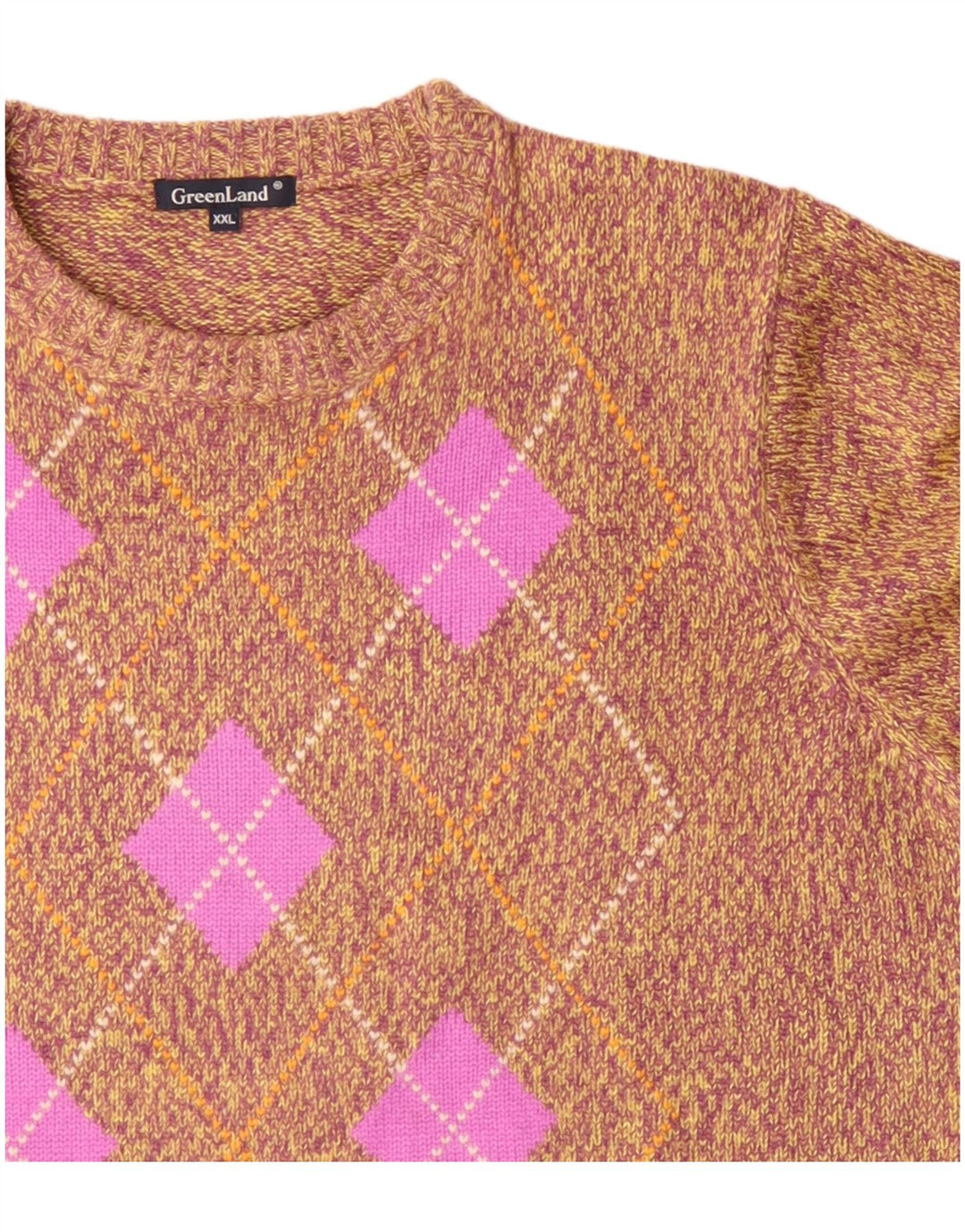 GREENLAND Womens UK 20 2XL Multicoloured Argyle/Diamond Acrylic