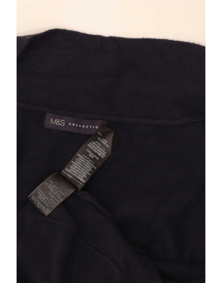 Marks & Spencer Womens Longline Cardigan Sweater UK 12 Medium Navy Blue
