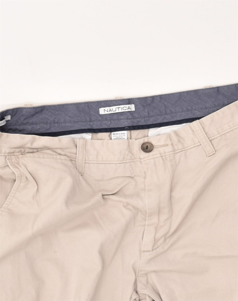 NAUTICA Mens Slim Chino Trousers W36 L34 Grey Cotton | Vintage Nautica | Thrift | Second-Hand Nautica | Used Clothing | Messina Hembry 