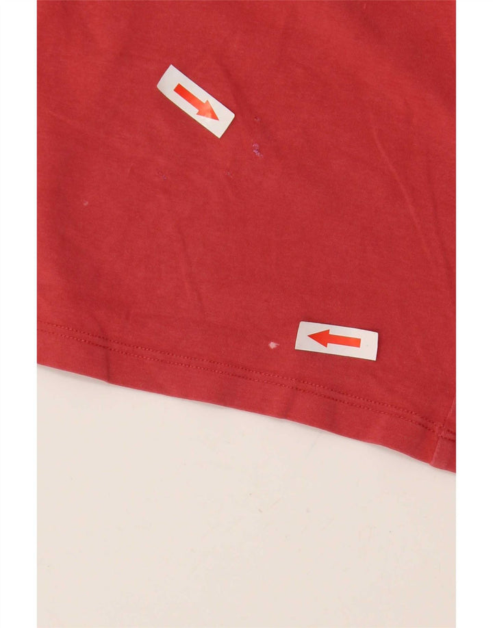 Max Mara Womens Weekend Sleeveless Crop Top UK 14 Large Red Cotton