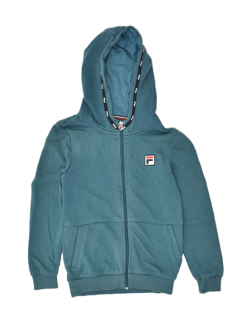 FILA Boys Zip Hoodie Sweater 9-10 Years Blue Cotton | Vintage Fila | Thrift | Second-Hand Fila | Used Clothing | Messina Hembry 