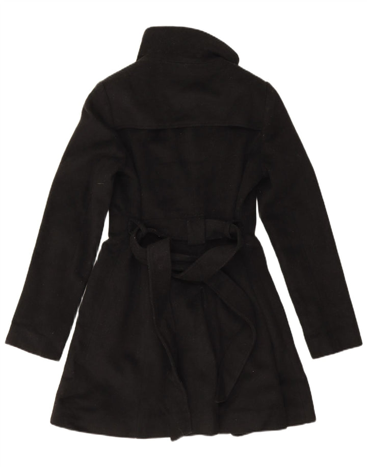 Dkny Womens Oversized Overcoat US 2 XS Black Wool