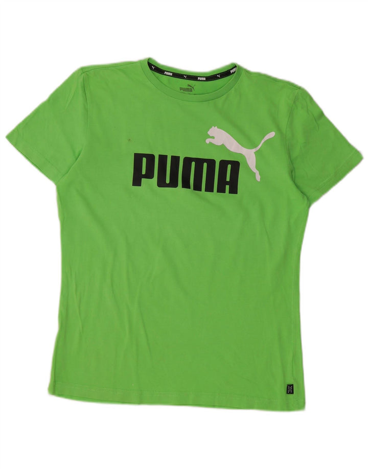 Puma Boys Graphic T-Shirt Top 13-14 Years Green