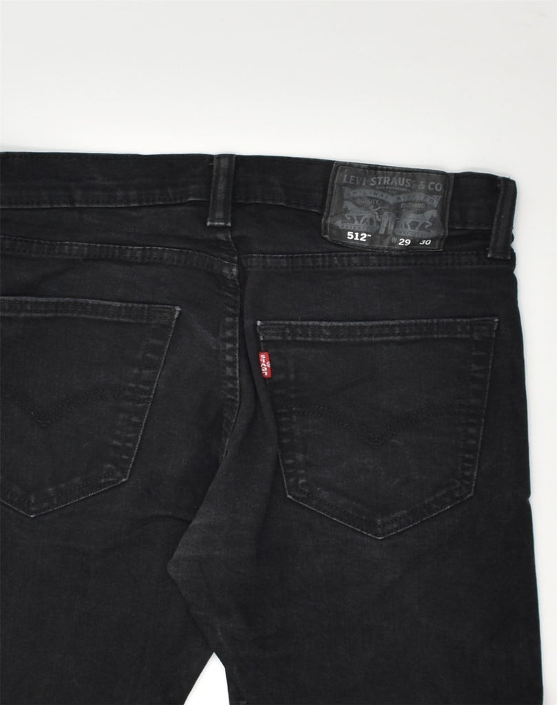 LEVI'S Mens 512 Slim Tapered Jeans W29 L27 Black Cotton | Vintage Levi's | Thrift | Second-Hand Levi's | Used Clothing | Messina Hembry 