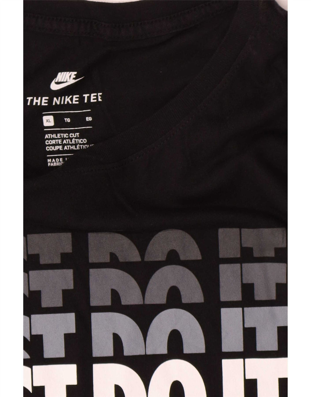 Nike Mens Graphic T-Shirt Top XL Black Cotton
