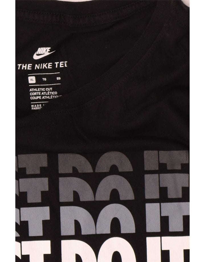 Nike Mens Graphic T-Shirt Top XL Black Cotton