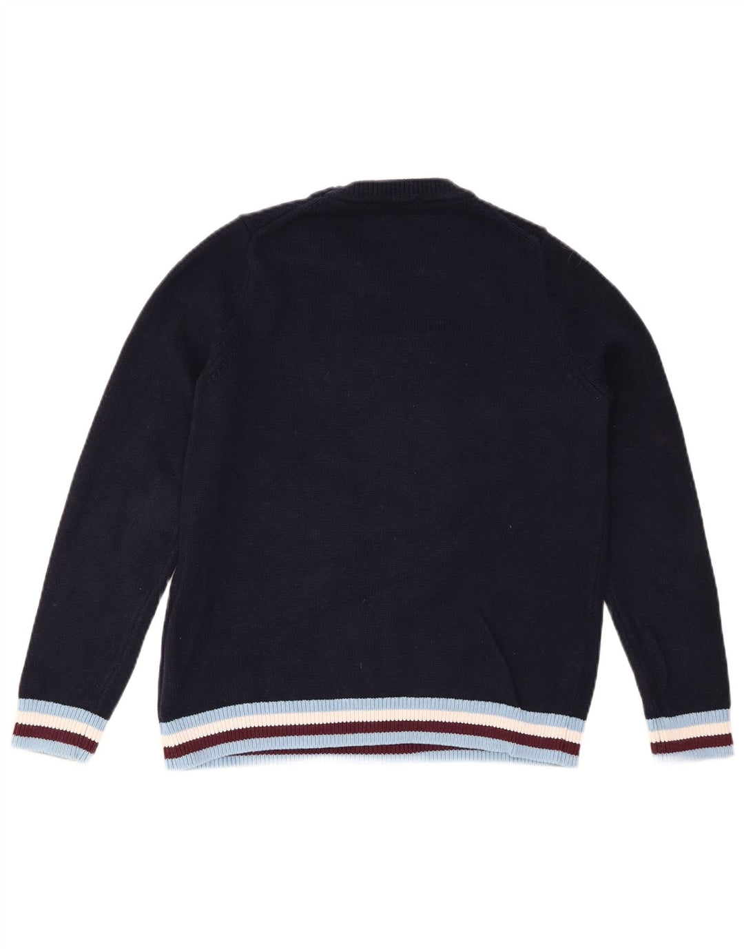 TOMMY HILFIGER Womens Crew Neck Jumper Sweater UK 14 Medium Navy Blue