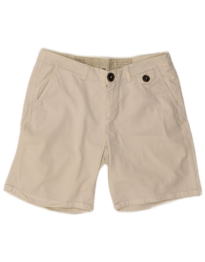 Refrigue Womens Chino Shorts EU 40 Medium W30 Beige Cotton