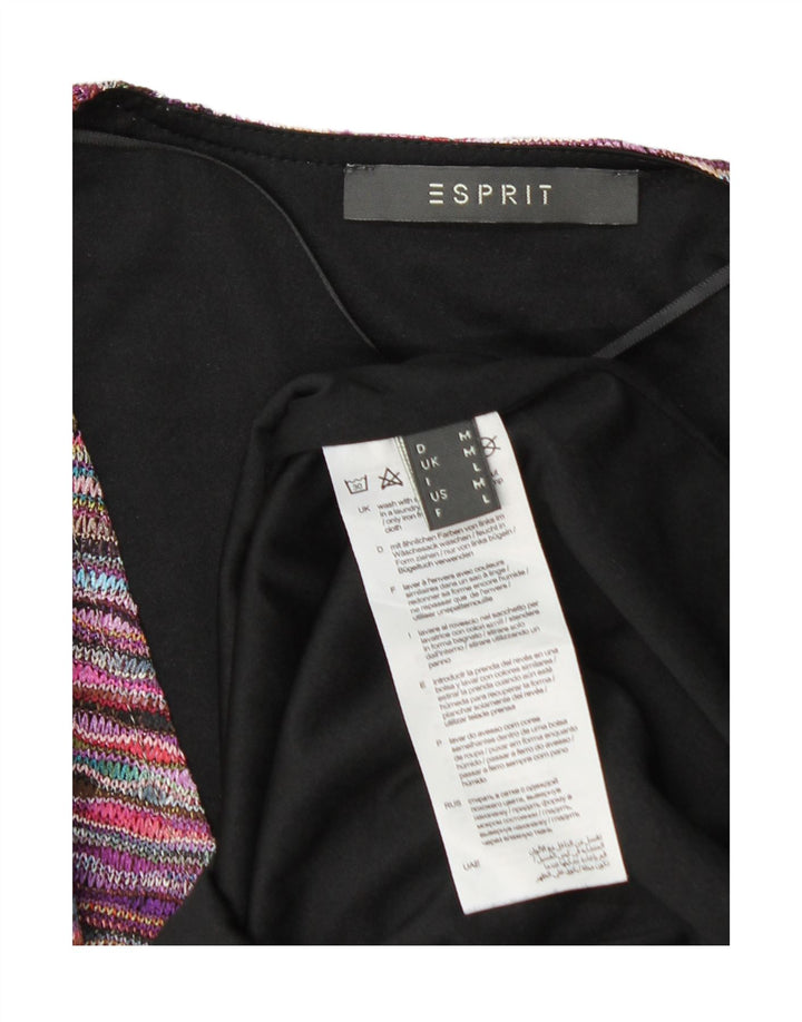 Esprit Womens Sleeveless Sheath Dress UK 12 Medium Multicoloured Striped