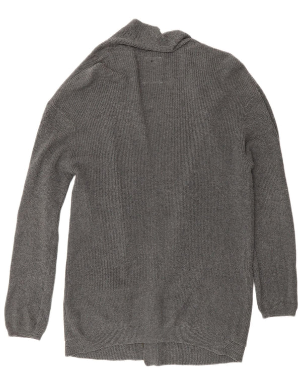 Zara Girls Loose Fit Open Cardigan Sweater 9-10 Years Grey Cotton