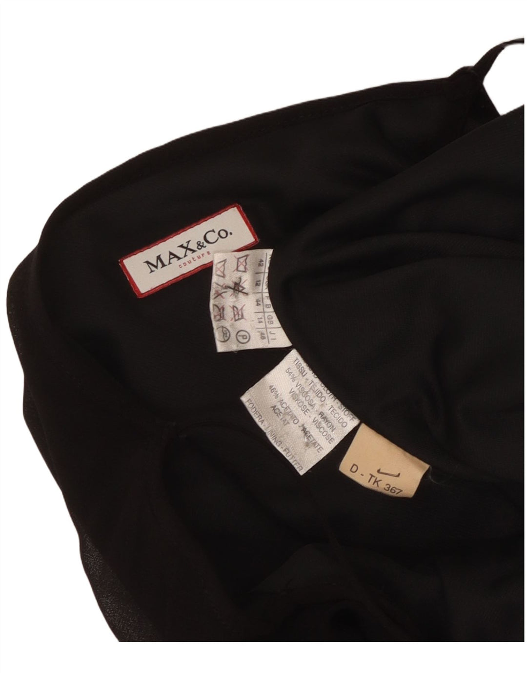 Max & Co. Womens Maxi Slip Dress UK 14 Medium Black Viscose