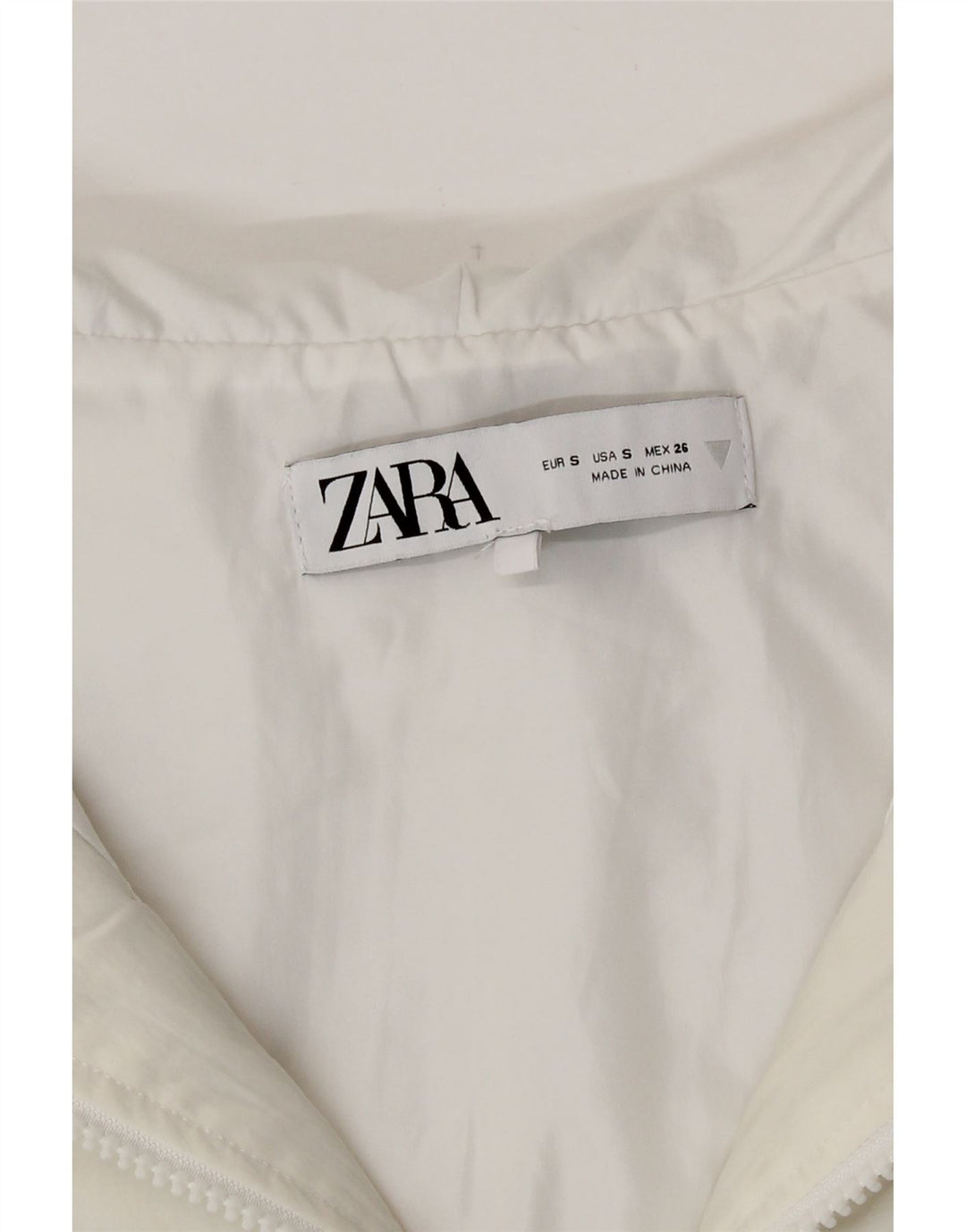 Zara Womens Crop Hooded Gilet UK 10 Small White