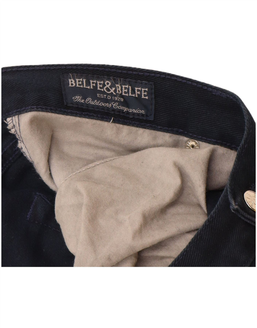 Belfe & Belfe Mens Straight Jeans W40 L30 Navy Blue Cotton