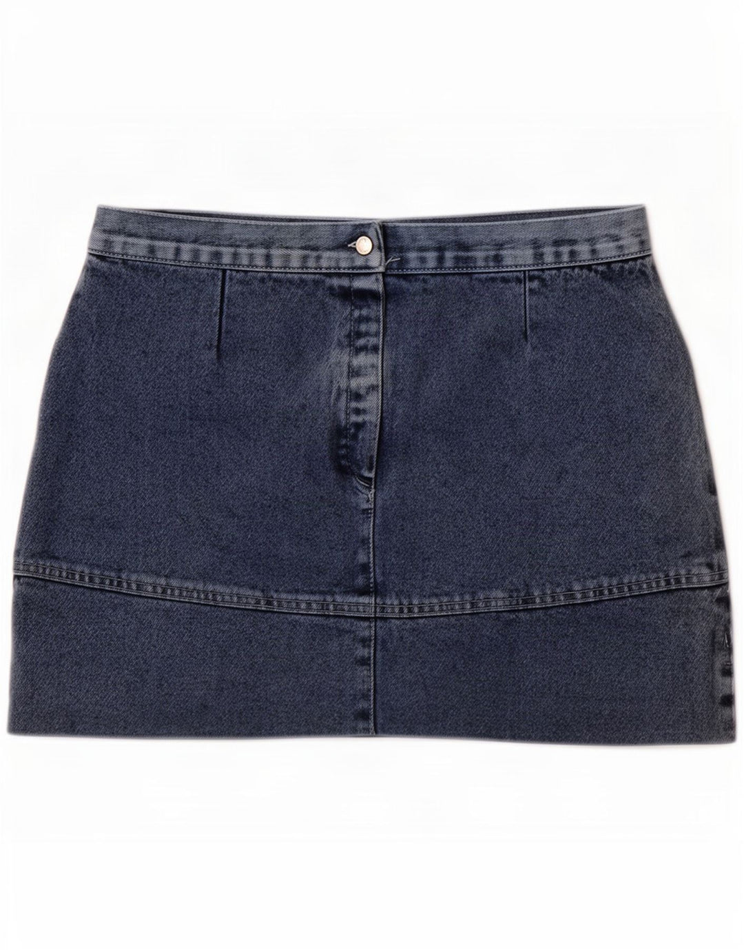 Vintage Womens Mini Denim Skirt IT 44 Medium W30 Blue Cotton