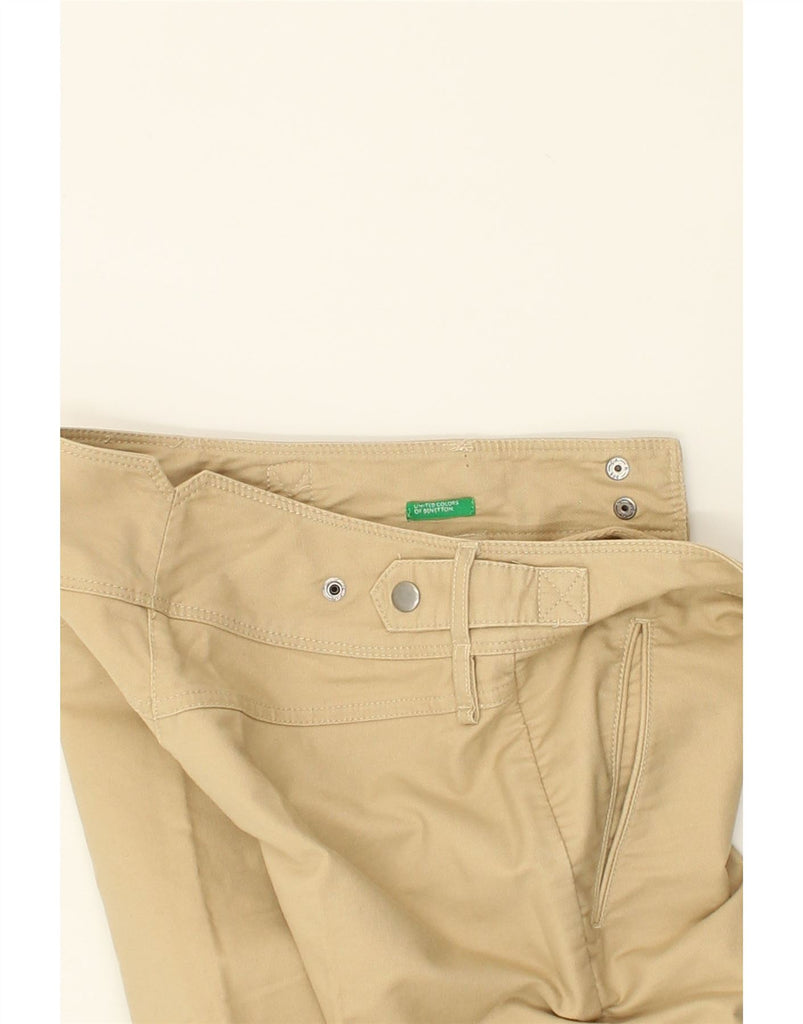 BENETTON Womens Slim Casual Trousers IT 38 XS W26 L30 Beige Cotton | Vintage Benetton | Thrift | Second-Hand Benetton | Used Clothing | Messina Hembry 