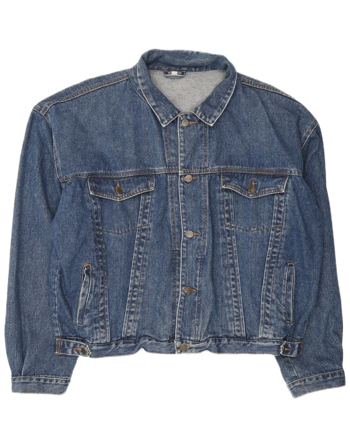 JOHN BAUER Mens Denim Jacket UK 48 4XL Blue Cotton