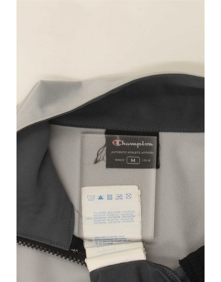 Champion Mens Tracksuit Top Jacket Medium Grey Colourblock Polyester