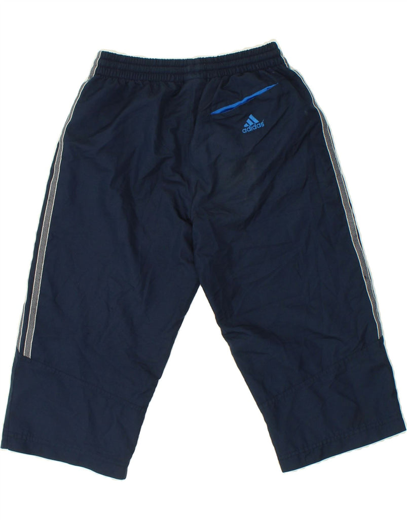 ADIDAS Boys Graphic Capri Tracksuit Trousers 11-12 Years Navy Blue Vintage Adidas and Second-Hand Adidas from Messina Hembry 