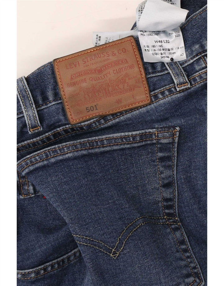 Levi's Mens 501 Straight Jeans W46 L29 Blue Cotton