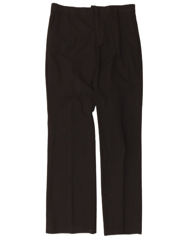 Zara Womens Straight Chino Trousers EU 40 Medium W30 L34 Black Polyester
