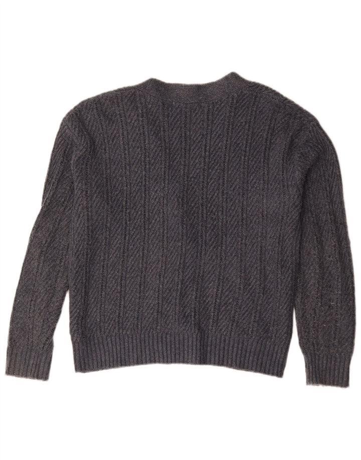 Marks & Spencer Womens Oversized Cardigan Sweater UK 10 Small Grey