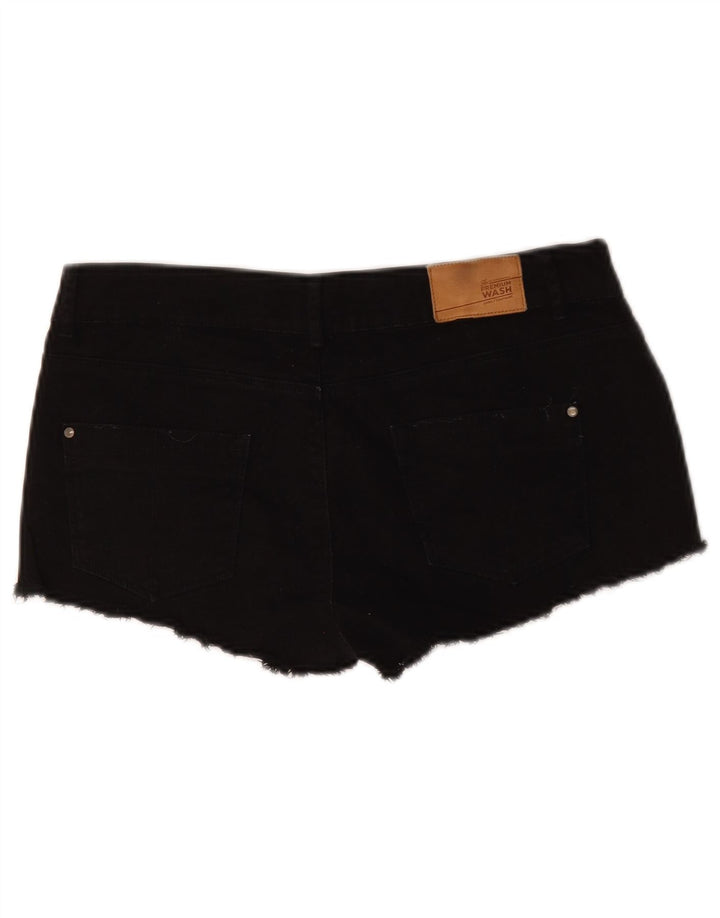 Zara Womens Denim Shorts EU 38 Small W28 Black